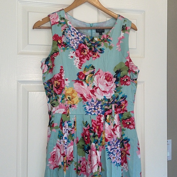 💙VTG Floral SOHO Apparel women’s size 12 dress - Picture 3 of 9